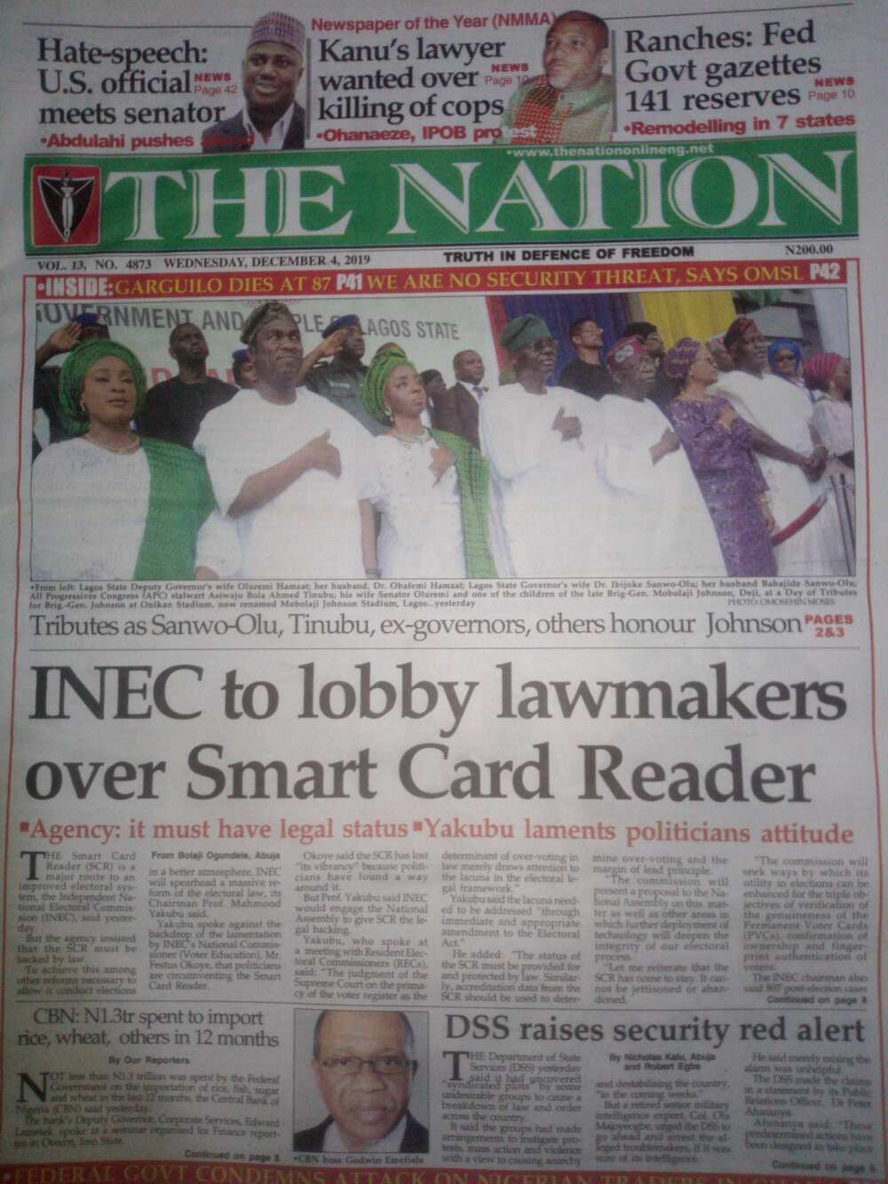 The Nation newspaper review of December 4