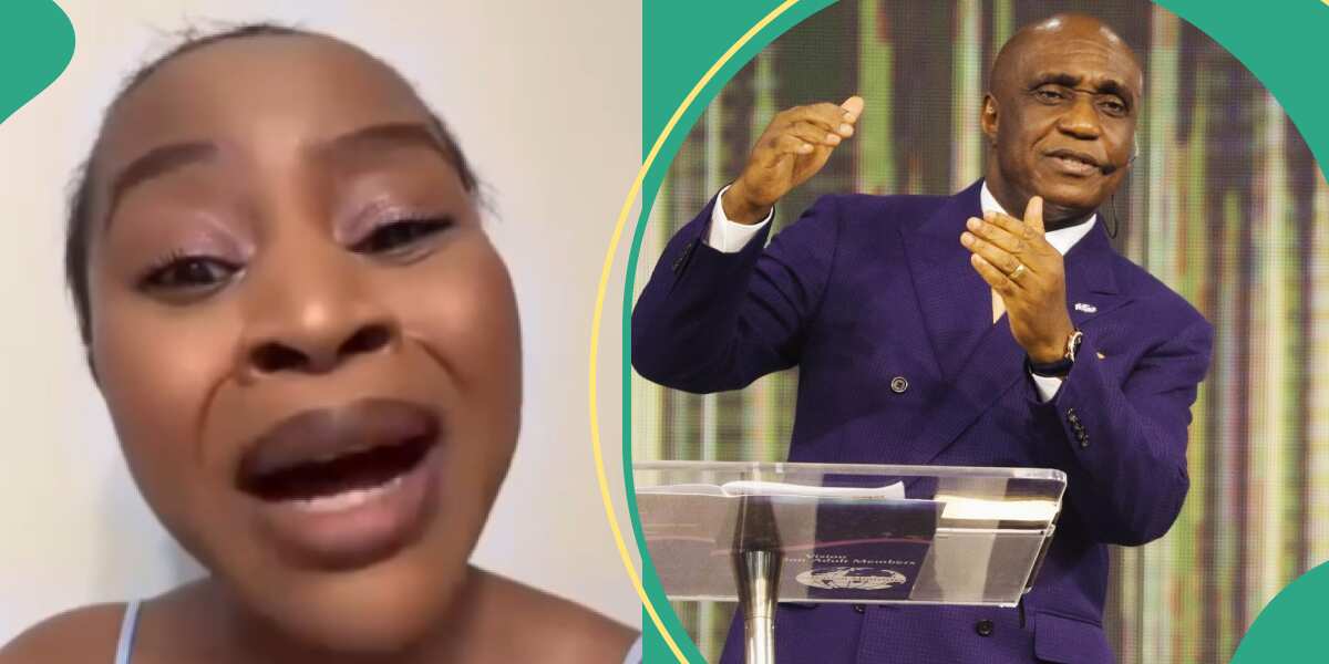 WATCH: Viral video of lady who called out Pastor Ibiyeomie for demanding 20% of people's salaries as offering