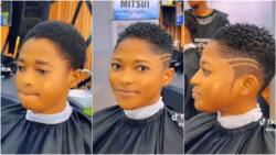 Barber perfects girl's beauty, creates jaw-dropping hairstyle with two partings, takes social media by storm!"