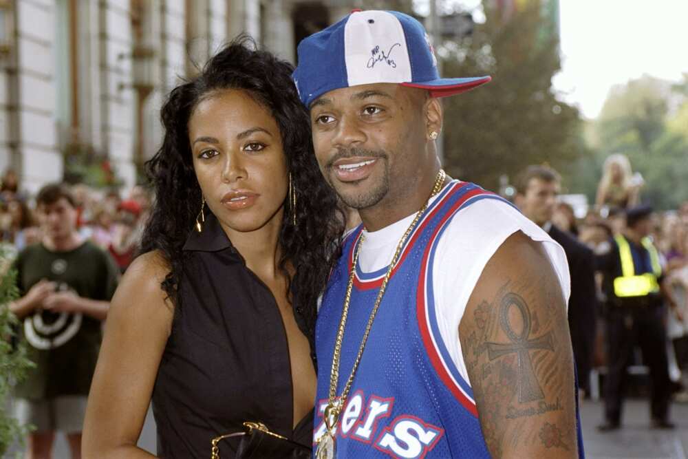The late R&B singer Aaliyah and hip-hop Damon Dash