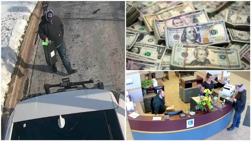 The bank said if he had not returned the money, they would have traced him through his number plate: Photo source: CNN