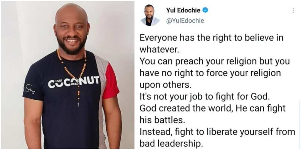 You Have No Right to Force Your Religion on Others, God Can Fight His Battles, Yul Edochie Says