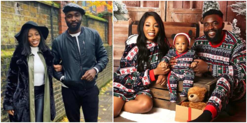 Khafi and Gedoni celebrate first Christmas with their son