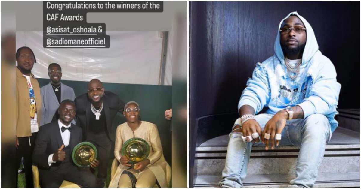 CAF Awards 2022: Davido Shares Lovely Photo With Sadio Mane, Asisat ...