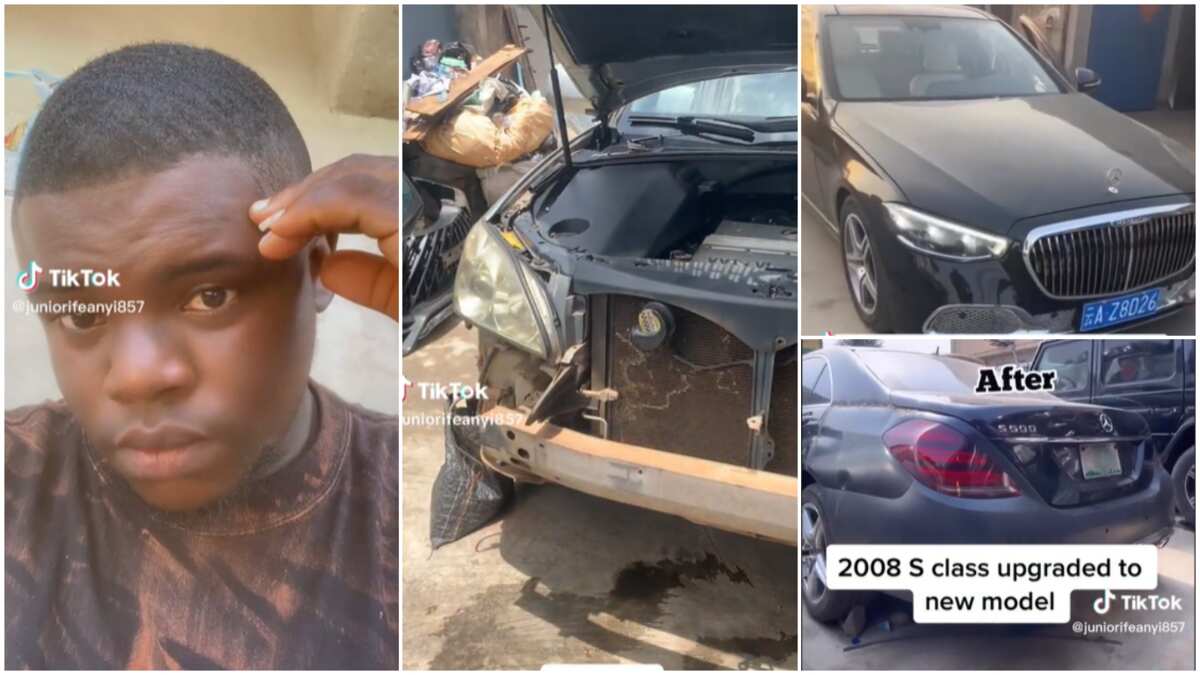 From Mercedes Benz S Class 2008 to 2022 model: Watch how Nigerian man upgraded car (video)