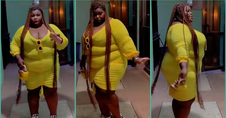 Watch video of plus-sized lady showing off her body shape