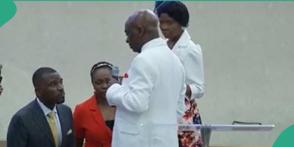 Bishop Oyedepo prays for son Pastor Isaac