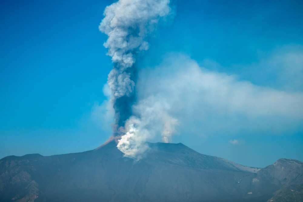 Etna, pictured in 2021, is the tallest active volcano in Europe and has erupted frequently in the past 500,000 years