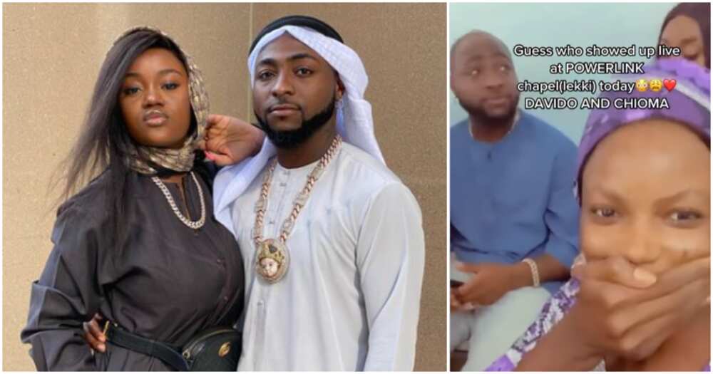 Nigerian singer Davido with Chioma and a fan