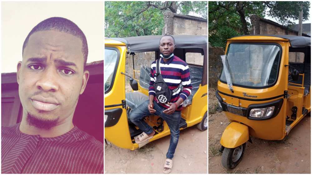 Man remembers bike man that used to him give free rides, buys him new tricycle, shares photos