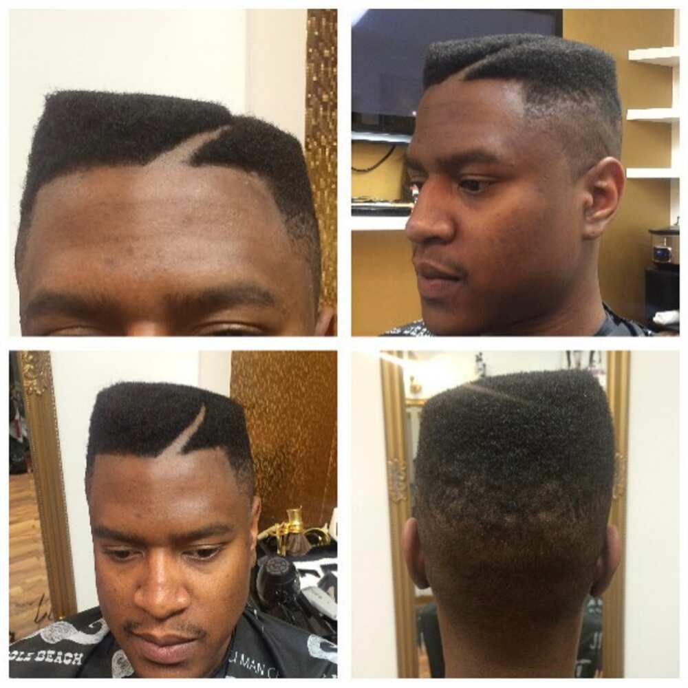 Mens flat top haircut