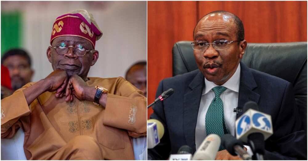 Asiwaju Bola Ahmed Tinubu, Godwin Emefiele, CBN Asiwaju Bola Ahmed Tinubu, Godwin Emefiele, CBN