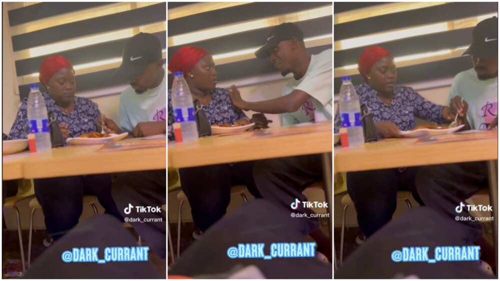 Wife Material”: Nigerian Man Enters Restaurant, Starts Eating Lady's Food  in Prank Video, She Looks Surprised 