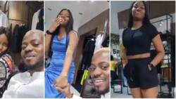 Korede Bello goes on date with lucky female fan on Val's Day, buys her lovely outfits