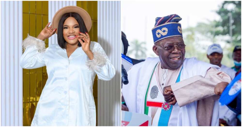 Actress Toyin Abraham and her presidential candidate