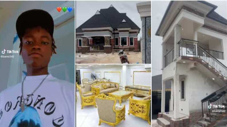 Building houses in Nigeria/young man completed his mansion.