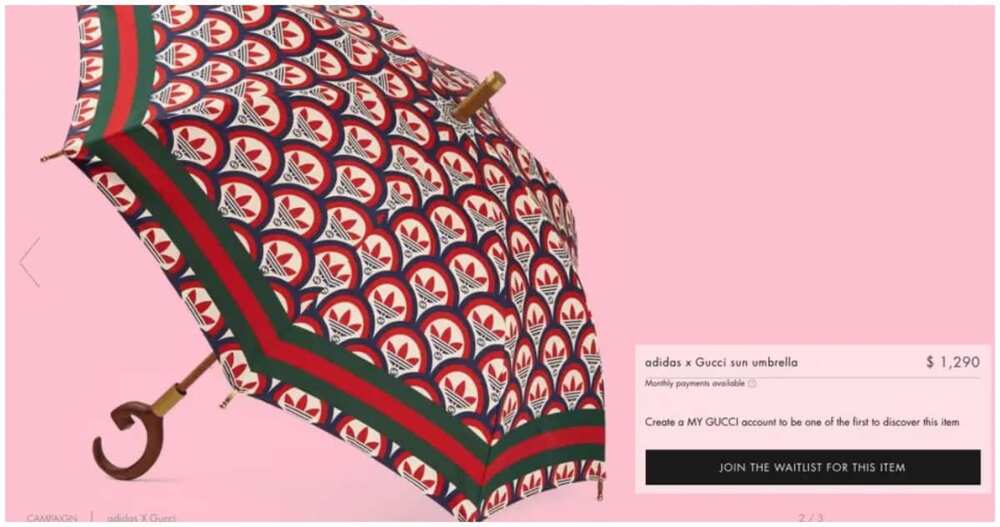 Gucci, Adidas launches KSh 150k sun umbrella.