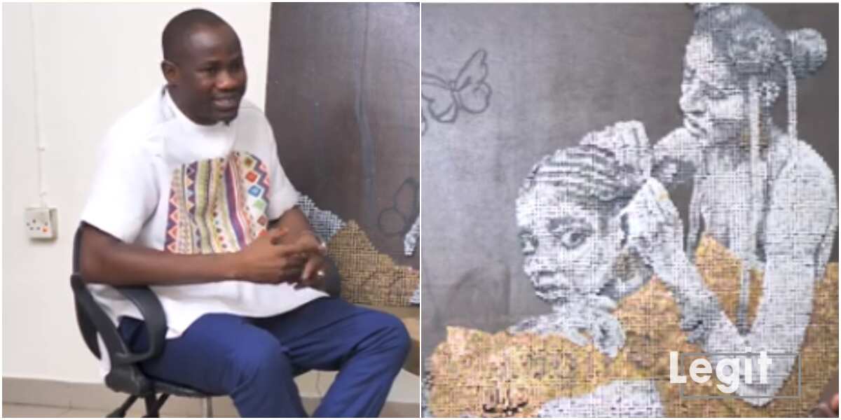 It came to me in the middle of the night - Nigerian artiste reveals why he makes sculptures with screws