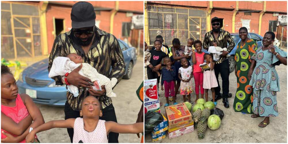 This 3-Month-Old Baby Was Dropped”: Harrysong Emotional As He Visits Orphanage, Poses With Children - Legit.ng