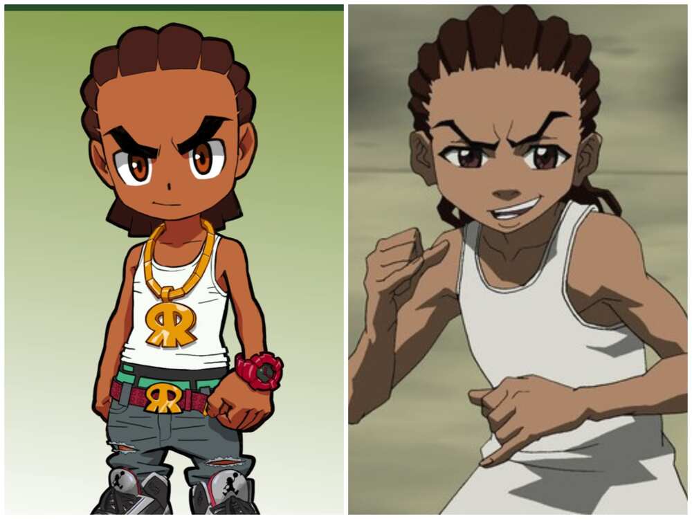 black cartoon characters with afros