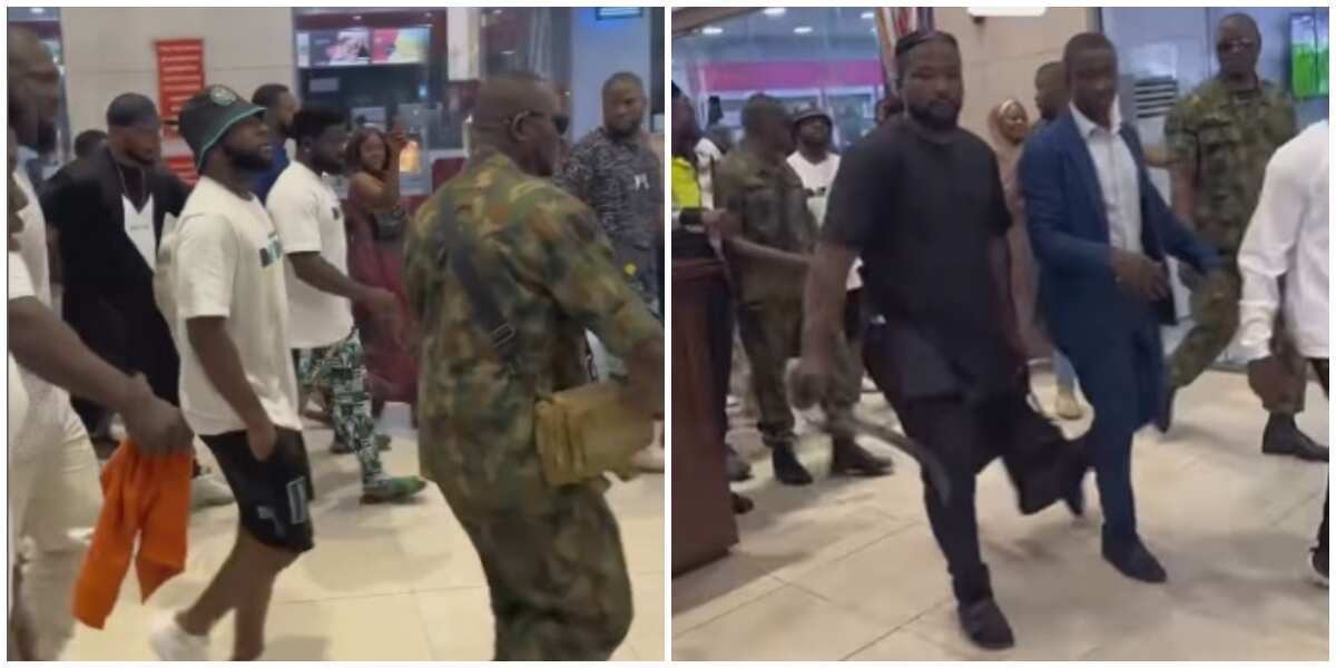 Davido: See what happened after fan tried to get close to singer at a mall (Video)