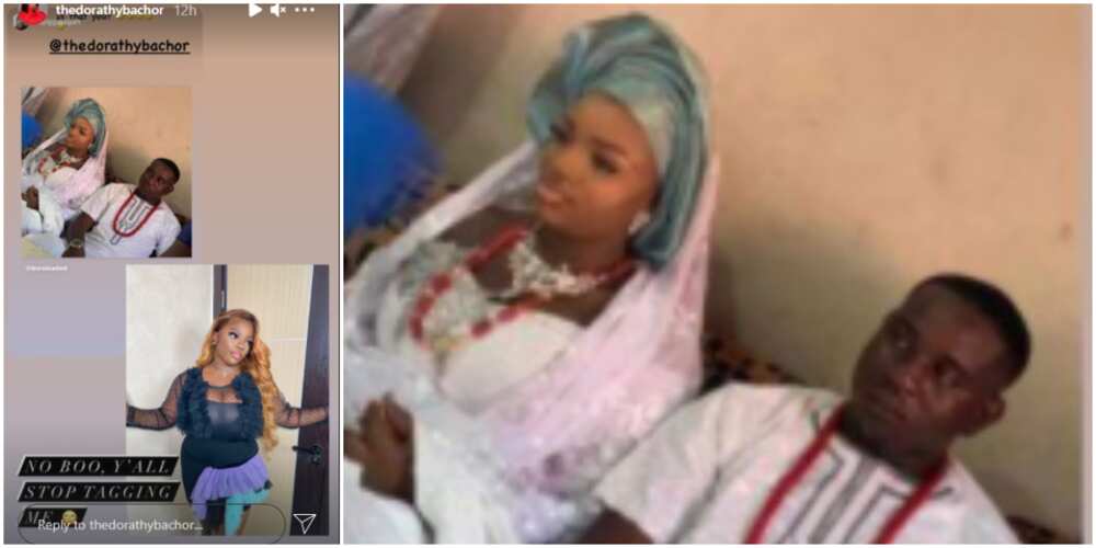 BBNaija's Dorathy reacts as photo of bride who looks like her surfaces on social media