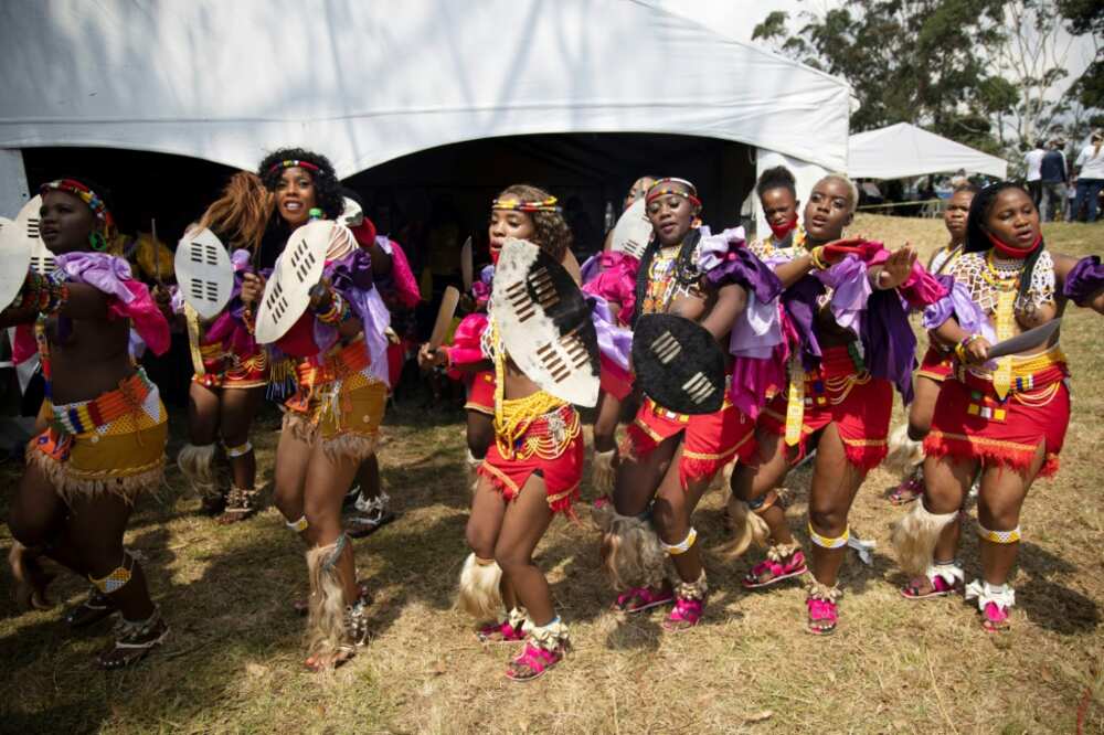 Zulu maidens dance at commemorations last year for the late King Zwelithini