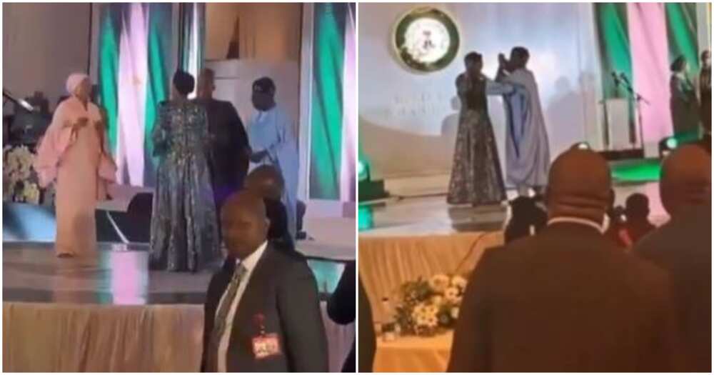 President Tinubu with his vice and their wives dancing