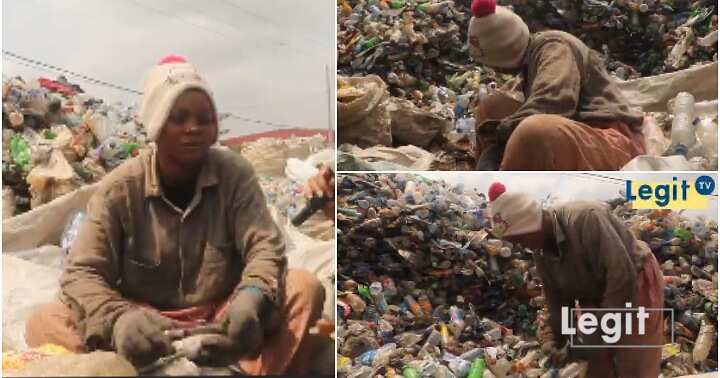 22-year-old lady picks wastes