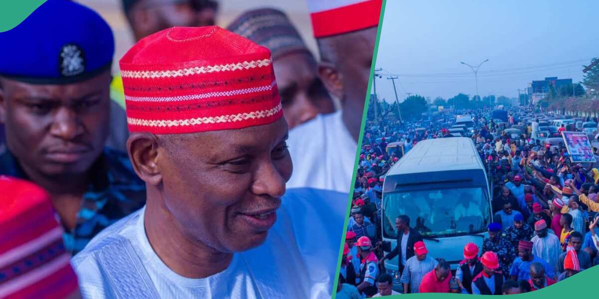 “Abba Our Choice”: Crowd Welcomes Gov Yusuf Back To Kano Ahead Of ...