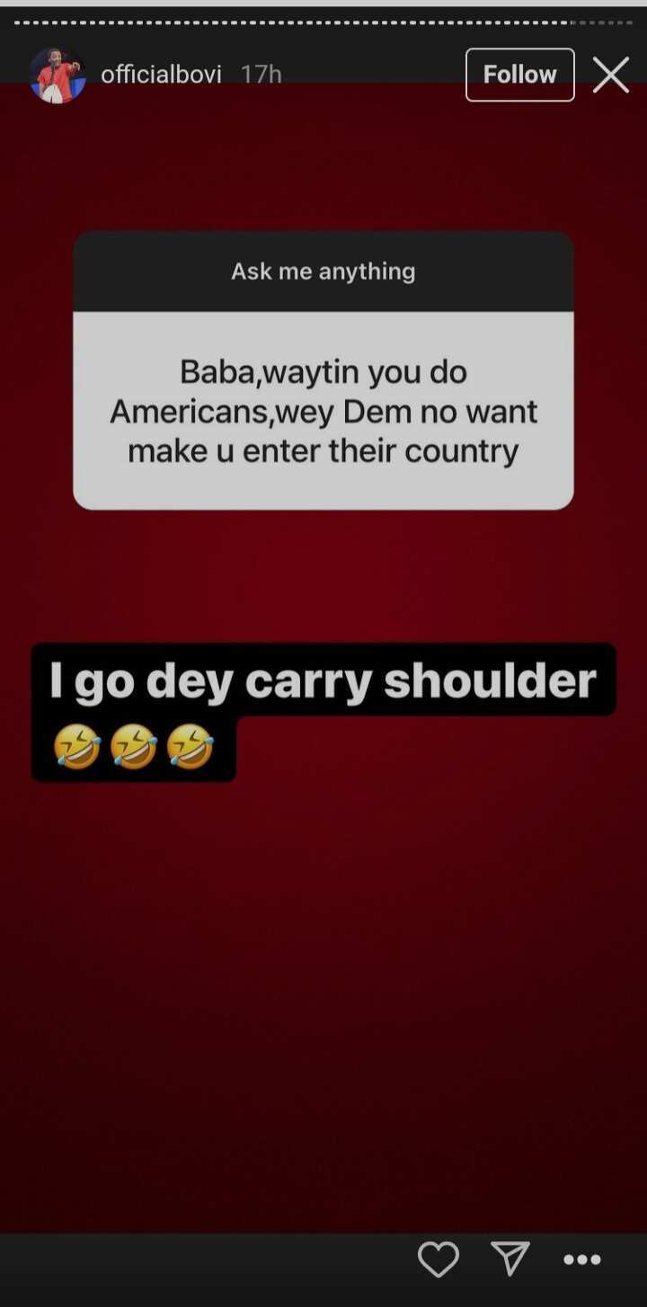 Bovi opens up on why he can’t perform in the US