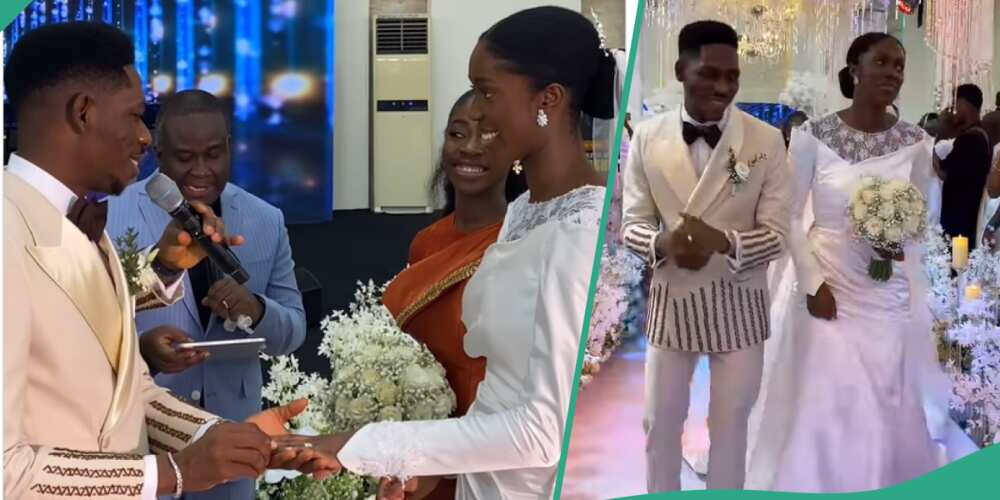 Moses Bliss exchanges marriage vows with wife