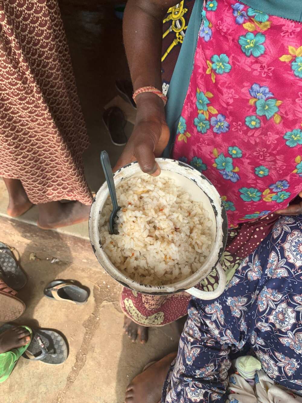 Amina's food portion in IDP, Benue flood, Kogi flood
