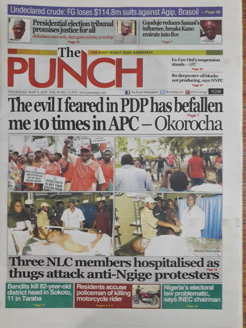 The Punch newspaper of May 9