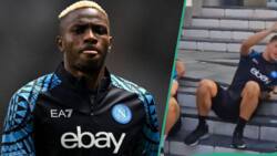 Video of Osimhen snubbing his Napoli teammates during training after clubs racist TikTok clip trends