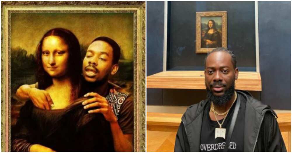 Adekunle Gold visits Mona Lisa