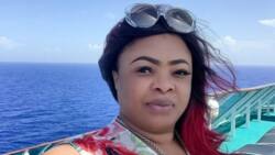 Actress Dayo Amusa explains how she makes money after fan noted her constant travels round the globe