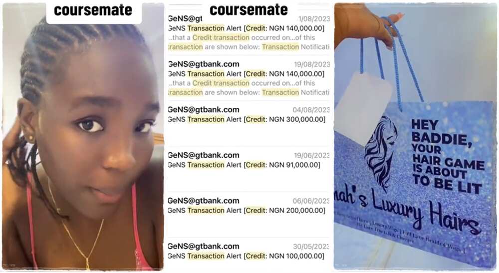 Lady who is dating her coursemate shows gift items she got from him.
