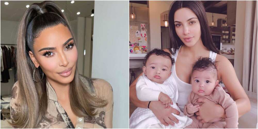 Kim Kardashian shares a portrait of True, Chicago and Stormi