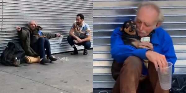 Photographer posed for a shot with a homeless man, sold the photo and returned with the money