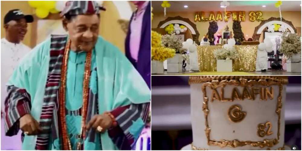 Alaafin of Oyo’s wives throw lavish birthday for him as he clocks 82 (video)