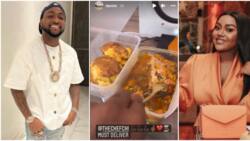Chef Chi must deliver: Davido drools as he enjoys hot meal made by Chioma, shares video online