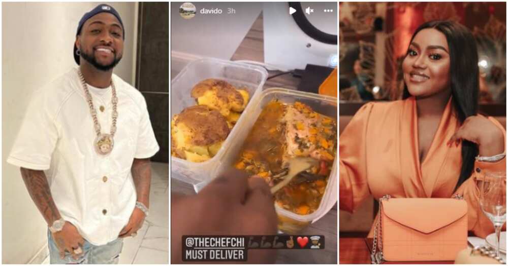 Davido, Chioma's food