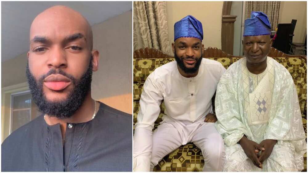 Man celebrates 71 year old father, says he does look his age, Nigerians reacts as photo goes viral