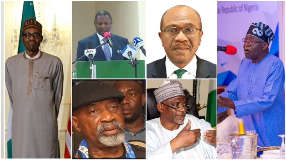 Bola Tinubu/Muhammadu Buhari/Abubakar Malami/Godwin Emefiele/2023 Election/May 29/Adamu Adamu/Chris Ngige/Arewa/Southeast