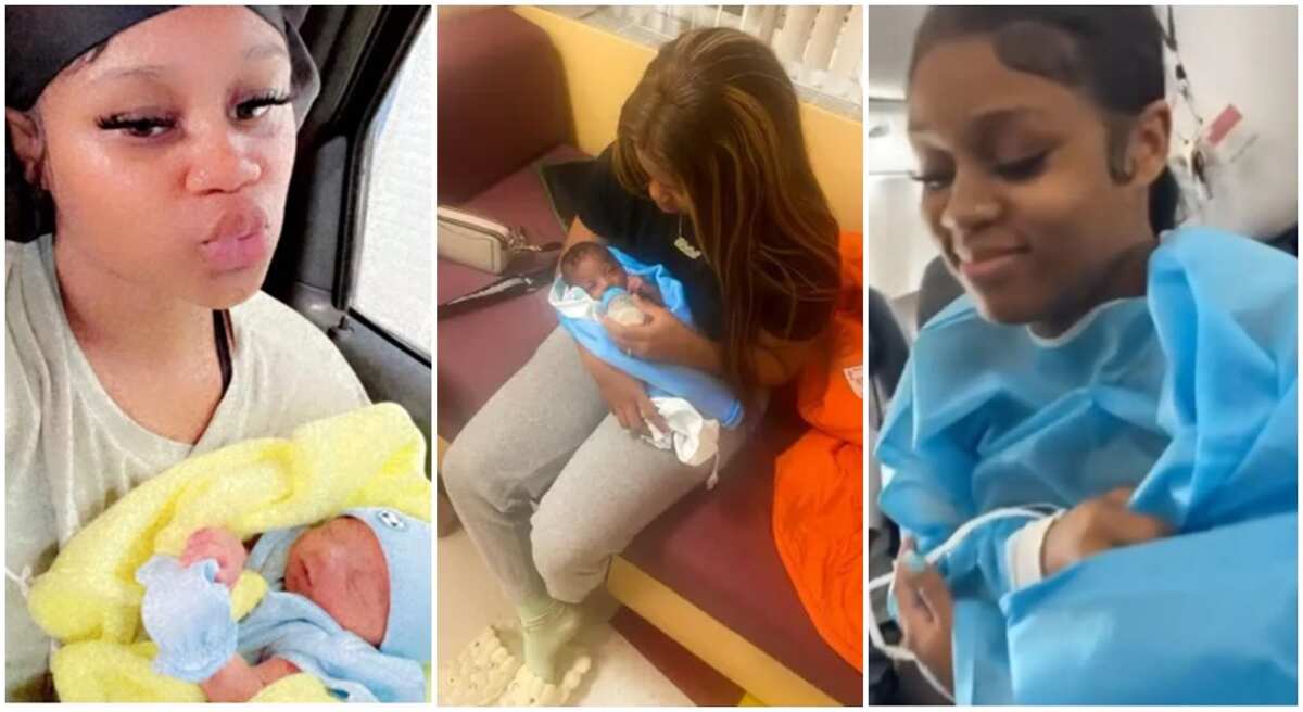 Photos: Woman gives birth mid-flight, gives baby interesting name