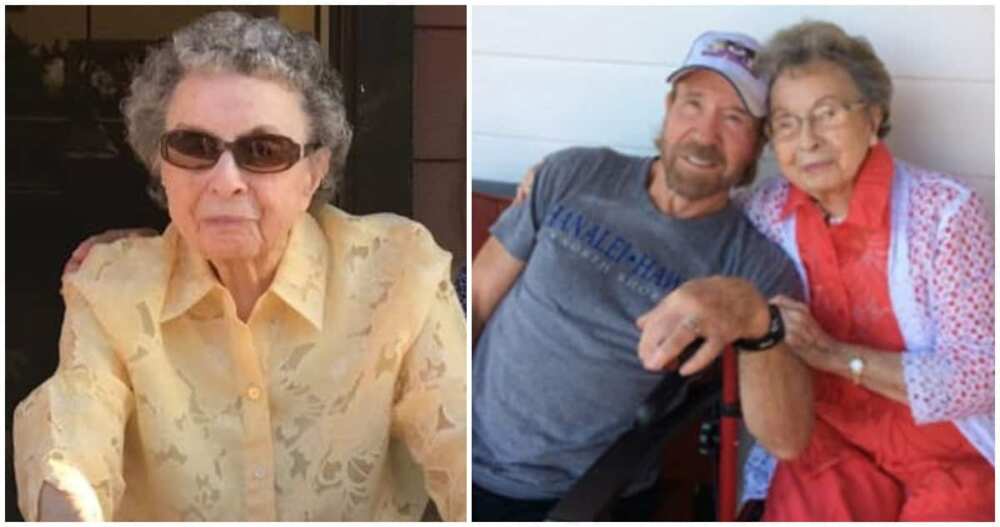 Chuck Norris celebrates his mother's 101 birthday.