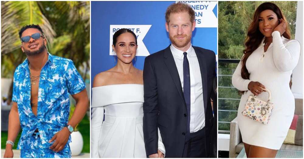 Photo of Cross, Meghan Markle, Prince Harry and Linda Ikeji