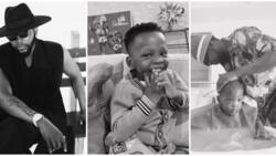 Kizz Daniel shares video as he opens up on new song with his twins: "They asked to record a song with daddy"