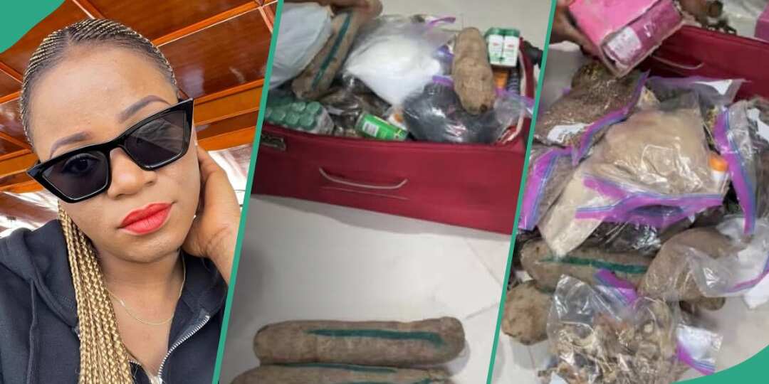 Watch video as Dubai-based lady shows off loads of foodstuffs she brought from Nigeria